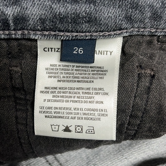 Citizens of Humanity Olivia High-Rise Slim ankle Leg Premium Denim Grey size 26 - Picture 10 of 11